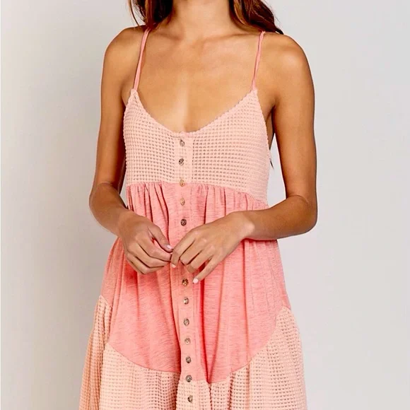 POL Coral Pink Mini Flowy Sundress - Picture 8 of 14